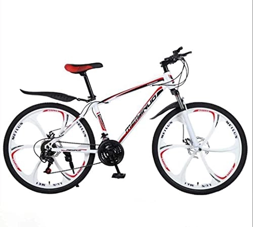 Mountain Bike : Adult mountain bike- 26In 21-Speed Mountain Bike for Adult, Lightweight Carbon Steel Full Frame, Wheel Front Suspension Mens Bicycle, Disc Brake (Color : D, Size : 21Speed)