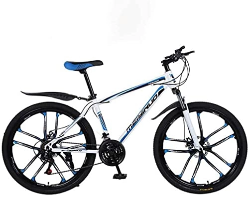 Mountain Bike : Adult mountain bike- 26In 21-Speed Mountain Bike for Adult, Lightweight Carbon Steel Full Frame, Wheel Front Suspension Mens Bicycle, Disc Brake (Color : E, Size : 21Speed)