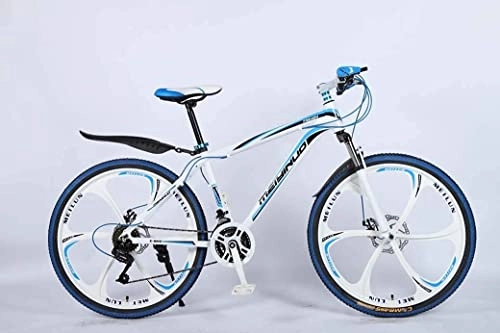 Mountain Bike : Adult mountain bike- 26In 27-Speed Mountain Bike for Adult, Lightweight Aluminum Alloy Full Frame, Wheel Front Suspension Mens Bicycle, Disc Brake (Color : Blue 4)