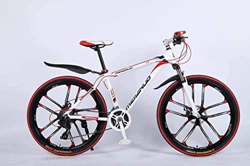 Mountain Bike : Adult mountain bike- 26In 27-Speed Mountain Bike for Adult, Lightweight Aluminum Alloy Full Frame, Wheel Front Suspension Mens Bicycle, Disc Brake (Color : Red 5)