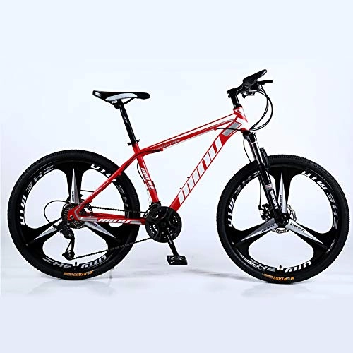Mountain Bike : Adult Mountain Bike 26Inch, 26 Inch Wheels 21 / 24 / 27 / 30 Speed 4 Choices, Full Suspension Double Disc Brake Mountain Bike, Lockable Fork Outroad Bicycles Mountain Bike, Style 1, 24 speed