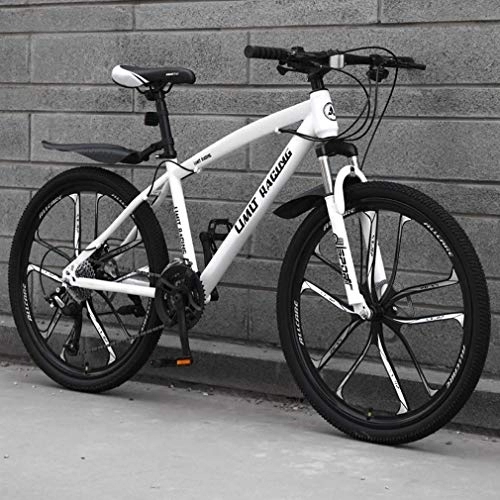 Mountain Bike : Adult Mountain Bike, High-Carbon Steel Frame Beach Bicycle, Double Disc Brake Off-Road Snow Bikes, 26 Inch Ten Knives Mium Alloy Integrated Wheels