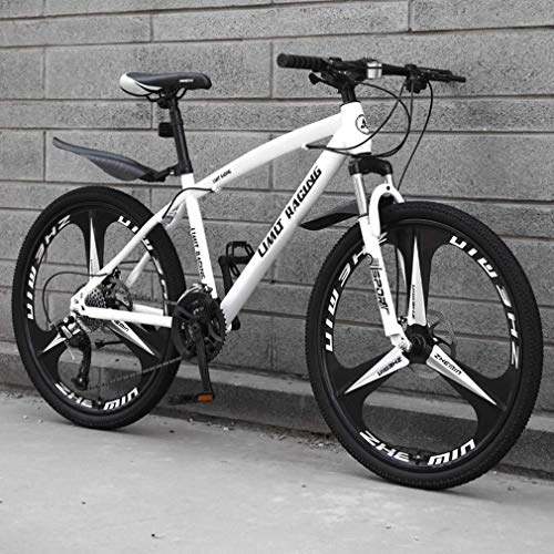 Mountain Bike : Adult Mountain Bike, High-Carbon Steel Frame Beach Bicycle, Double Disc Brake Off-Road Snow Bikes, Mium Alloy Integrated 24 Inch Wheels