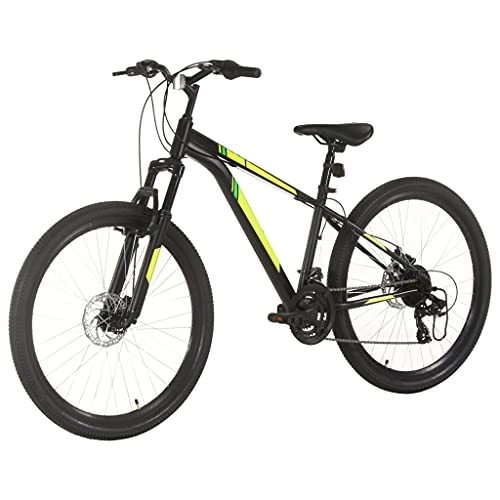 Mountain Bike : Adult Mountain Bike with Quick Release Seat Post Clamp Hardtail Mountain Bike 21 Speed 27.5 inch Wheel 38 cm Black