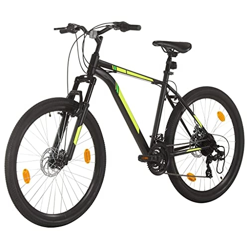 Mountain Bike : Adult Mountain Bike with Quick Release Seat Post Clamp Hardtail Mountain Bike 21 Speed 27.5 inch Wheel 42 cm Black