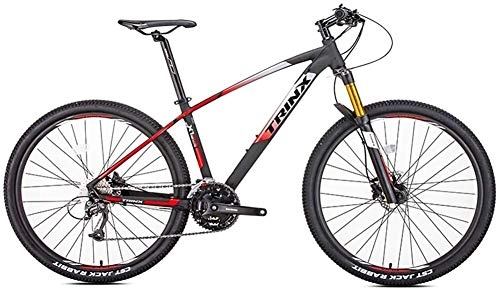 Mountain Bike : Adult Mountain Bikes, 27-Speed 27.5 Inch Big Wheels Alpine Bicycle, Aluminum Frame, Hardtail Mountain Bike, Anti-Slip Bikes (Color : Grey)