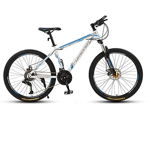 Mountain Bike : Adultmountain Bike, 26 Inch Men's Dual Disc Brake Hardtailmountain Bike, Bicycle Adjustable Seat, High-carbon Steel Frame, A-26inch21speed