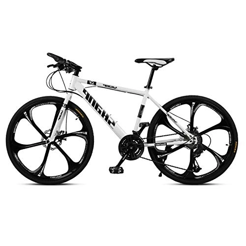 Mountain Bike : Adultmountain Bike, High Carbon Steel Outroad Bicycles, 21-Speed Bicycle Full Suspension MTB ​​Gears Dual Disc Brakesmountain Bicycle, B-24speed