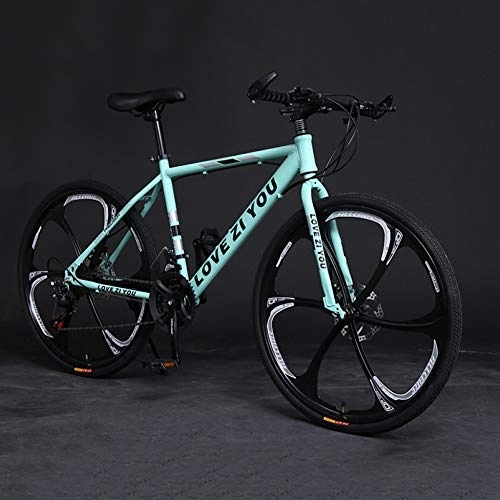 Mountain Bike : Adultmountain Bike, High Carbon Steel Outroad Bicycles, 21-Speed Bicycle Full Suspension MTB ​​Gears Dual Disc Brakesmountain Bicycle, D-26inch21speed
