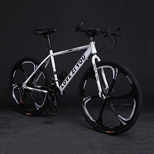 Mountain Bike : Adultmountain Bike, High Carbon Steel Outroad Bicycles, 21-Speed Bicycle Full Suspension MTB ​​Gears Dual Disc Brakesmountain Bicycle, F-24inch21speed