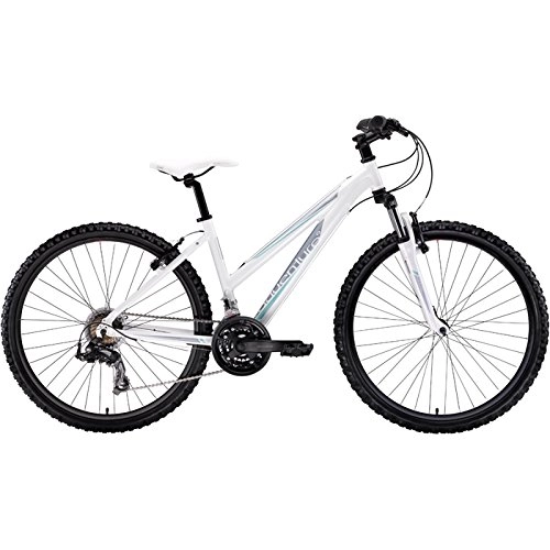Mountain Bike : Adventure Women's Trail 16 Mountain Bike - White / Silver / Pale Blue