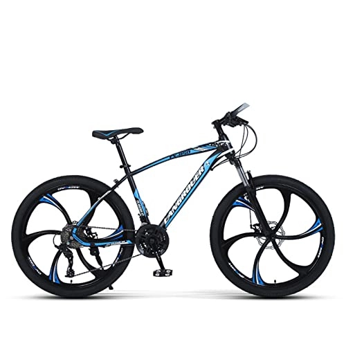 Mountain Bike : AEF Mountain Bike 21 / 24 / 27 Speed, 24 / 26 Inches 6-Spoke Wheels Dual Disc Brake Suspension Fork Bicycle for Mens / Womens, 24" D, 21 Speed