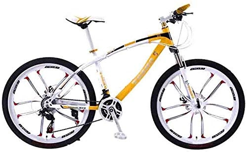 Mountain Bike : aipipl MTB Bicycle Adult Mountain Bike Road Bicycles For Men And Women 24 / 26In Wheels Adjustable Speed Double Disc Brake Off-road Bike