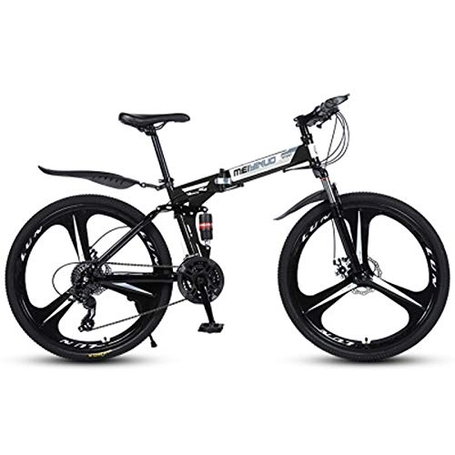 Mountain Bike : Alapaste Performance Simple Stable High Carbon Steel Material Bike, Low Noise Front And Rear Double Disc Brakes Bike, 34.1 Inch 21 Speed Mountain Bikes-Black 34.1 inch.21 speed