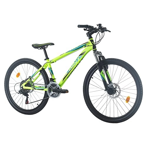Mountain Bike : Allcarter Men's DAKOTA Mountain bike 26 inch wheels, Alloy Frame: 19 inchs, 21 sp. Shimano (White Gloss)