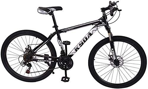 Mountain Bike : Aluminum Full Mountain Bike 26 Inch 21-Speed Bicycle Adjustable Seat Mountain Bike with Front and Rear Brakes Balance All Terrain