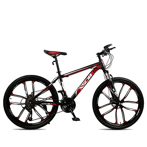 Mountain Bike : Amcerd Mens mountain bike, Unisex Adult 26Inches Wheels Aluminium alloy Dual Disc brake 21 Speed Bicycle For on and off road cycling Section BClover tire