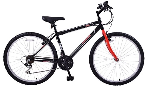 Mountain Bike : Ammaco. Arden Trail 26" Wheel Mens Adults Womens 16" Frame Mountain Bike 21 Speed Black / Red