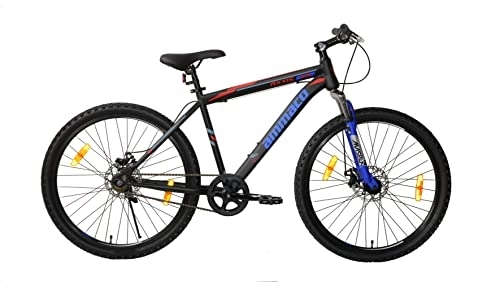 Mountain Bike : Ammaco Axxis Mens Mountain Bike 26" Wheel Single Speed Hardtail Front Suspension Disc Brakes Black & Blue