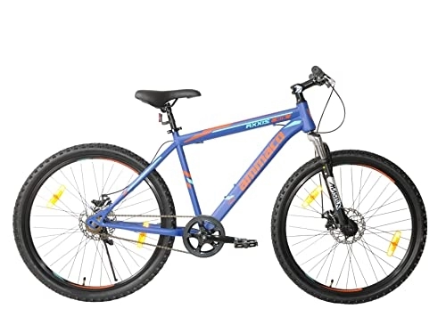 Mountain Bike : Ammaco Axxis Mens Mountain Bike 26" Wheel Single Speed Hardtail Front Suspension Disc Brakes Blue