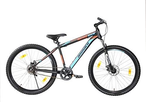 Mountain Bike : Ammaco Axxis Single Speed Bike Mens Mountain Jump Bike Hardtail Front Suspension Disc Brakes 27.5" Wheel 17" Frame Black Blue