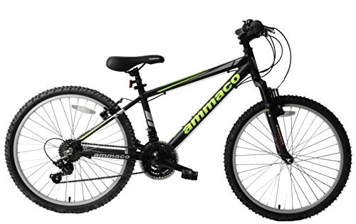 Mountain Bike : Ammaco Escape Mens Bike 26" Wheel Lightweight Alloy Front Suspension Mountain Bike 16" Frame Black Green