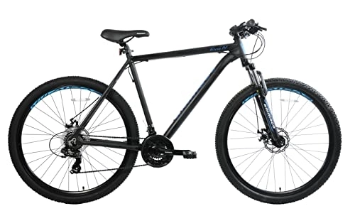 Mountain Bike : Ammaco. Evo IV 29" Wheel 29er Mountain Bike Hardtail Front Suspension Mechanical Disc Brakes 21 Speed Alloy 23" Frame Black / Blue