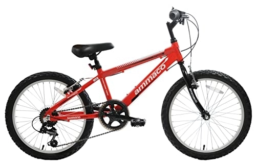 Mountain Bike : Ammaco. Python 18" Wheel Boys Junior Kids Mountain Bike Lightweight Alloy Frame 6 Speed Red / Black Age 6 Years +