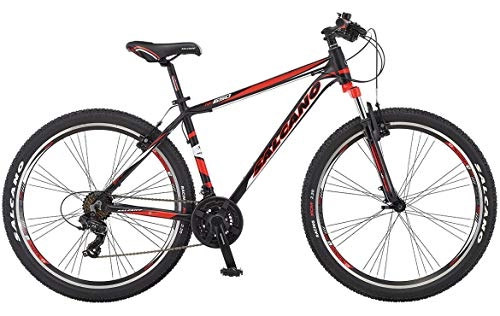 Mountain Bike : Ammaco. Salcano NG650 26" Wheel Mens Mountain Bike 18" Frame 21 Speed Front Suspension Black / Red