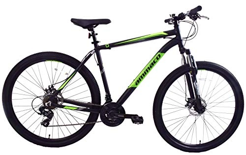 Mountain Bike : Ammaco. Team 4.0 29" Large Wheel Mountain Bike Disc Brakes Front Suspension Alloy 16" Frame Black / Green