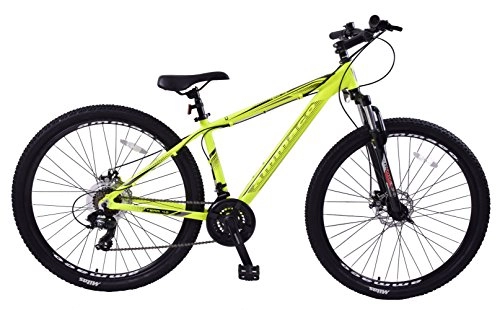 Mountain Bike : Ammaco Team 4.0 29" Wheel Mens MTB Bike Front Suspension Disc Brakes 16" Frame Yellow