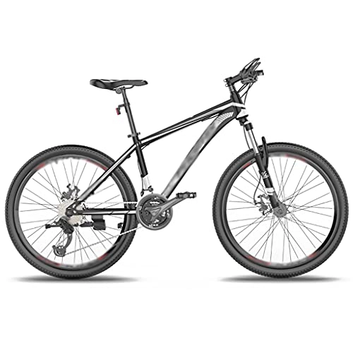 Mountain Bike : Aoyo Mountain Bike, Male Off-road Variable Speed Bike Shock Absorption 24 Inch Youth Bike(Color:24 speed 24 inches-black silver)