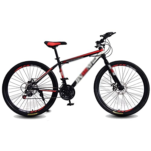 Mountain Bike : Aoyo Mountain Bikes, 24-Speed 26 Inch Bikes Shock-absorbing And Variable-speed Bicycles Road Bicycle Racing(Color:High match-black and red)