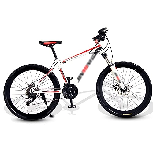 Mountain Bike : Aoyo Mountain Bikes, 24-Speed 26 Inch Bikes Shock-absorbing And Variable-speed Bicycles Road Bicycle Racing(Color:Top Match-White Red)