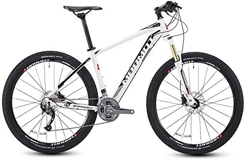 Mountain Bike : Aoyo Mountain Bikes, 27.5 Inch Big Tire Hardtail Mountain Bike, Aluminum 27 Speed Mountain Bike, Men's Womens Bicycle Adjustable Seat, Black, Colour:White (Color : White)