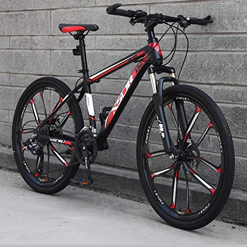 Mountain Bike : AP.DISHU 21-Speed Mountain Bike for Adult, Lightweight Carbon Steel Frame, Disc Brake 24 / 26 Inch Wheel, #A, 26inch