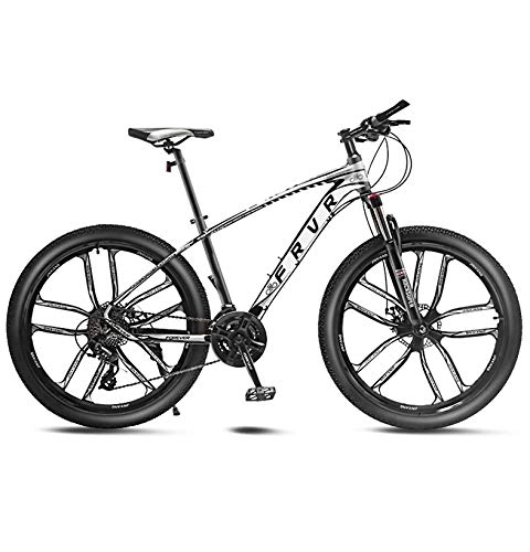 Mountain Bike : AP.DISHU 27-Speed Unisex Mountain Bike Child Youth Student Bicycles 24 Inch Wheel Double Disc Brake Suspension Fork, #A