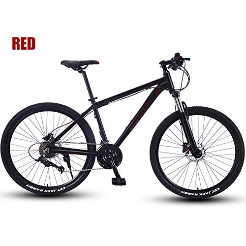 Mountain Bike : AP.DISHU 30 Speed Mountain Bike Bicycles Dual Disc Brake Lightweight Aluminum Alloy Frame Spoke Wheels, Red