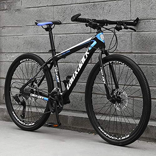 Mountain Bike : AP.DISHU Road Bike Carbon Steel Pipe 27 Speed Derailleur System Road Bicycle Dual Disc Brake Bicycle Spoke Wheel for Men And Women White, 24inch