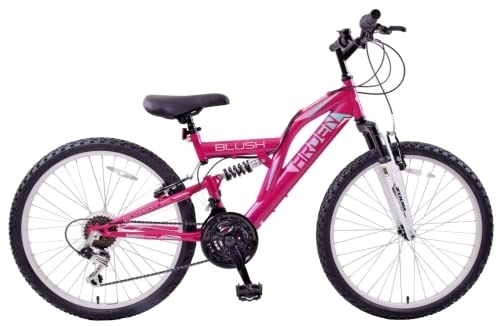 Mountain Bike : Arden Blush 26" Wheel Womens Adults Mountain Bike 21 Speed Dual Full Suspension 16" Frame Pink