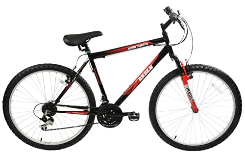 Mountain Bike : Arden Mountaineer 26" Wheel Front Suspension 16" Frame 21 Speed Mens Mountain Bike Black Red