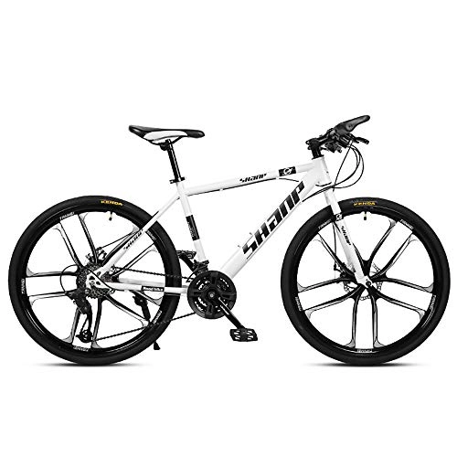 Mountain Bike : Augu Mountain Bike 30 Speed 26 Inches Bicycle rim MTB Mountain Bicycle High-carbon Steel with Disc Brake for Men and Women