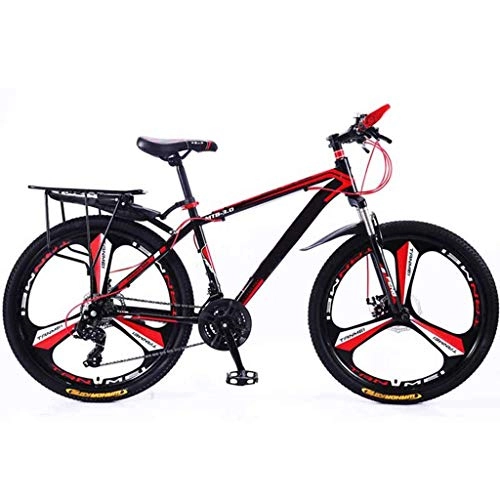 Mountain Bike : AUKLM Comfort Bikes Aerobic exercise Mountain Bike, 24 / 26 Inch 21 Speed Bicycle Shock Absorption High Carbon Steel Frame Front And Rear Dual Disc Brakes Bicycle, For Adults Teens M