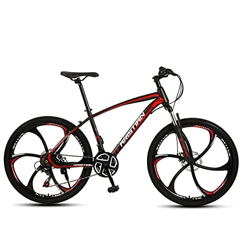 Mountain Bike : AZXV Mountain Bike 21 / 24 / 27 Speed Full Suspension Dual Disc Brakes 26-Inch Wheels Mountain Bike，Adjustable Seat，Rigid Hardtail， Mountain Offroad Bike for Adult，Multiple C black red-27