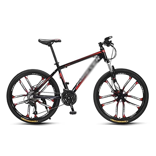 Mountain Bike : BaiHogi Professional Racing Bike, Adult Mountain Bike Carbon Steel Frame Bicycle 26 inch Wheel Dual Disc Brakes 24 / 27-Speed Gears System Men MTB Bicycle / Red / 27 Speed (Color : Red, Size : 27 Speed)