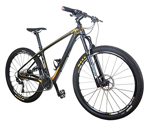 Mountain Bike : BaiHogi Professional Racing Bike, Carbon Fiber Mountain Bike 27.5 inch 30-Speed Hydraulic Pneumatic Fork Disc Brake Full Shock Absorber Hydraulic Locking Front Fork (Color : -, Size : -)