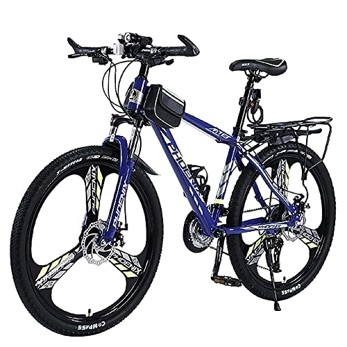 Mountain Bike : Bananaww 24 / 26-inch Mountain Bike, 24 / 27 Speed Mountain Bicycle With High Carbon Steel Frame / Double Disc Brake, Front Suspension Shock-Absorbing Men and Women's Outdoor Cycling Road Bike