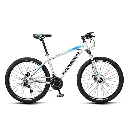 Mountain Bike : Bananaww 26-inch Mountain Bike, 21 / 24 / 27 Speed Mountain Bicycle With Lightweight Alloy Front Suspension and Double Disc Brake, Full Suspension Bike with Front and Rear Mudguard