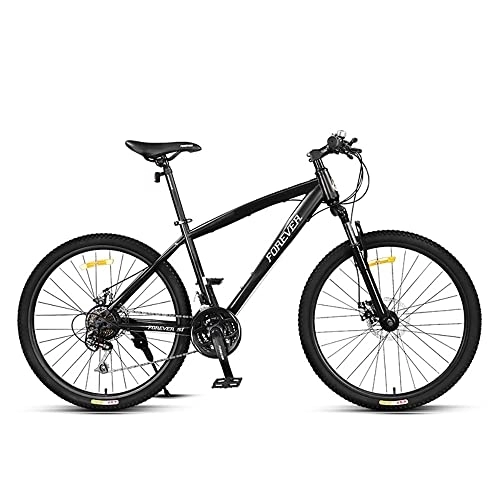 Mountain Bike : Bananaww 26-inch Wheels Mountain Bike, 21 Speed Mountain Bicycle With High Carbon Steel Frame and Double Disc Brake, Shock Absorbing Forks, Front, and Rear Disc Brakes for Men and Women's