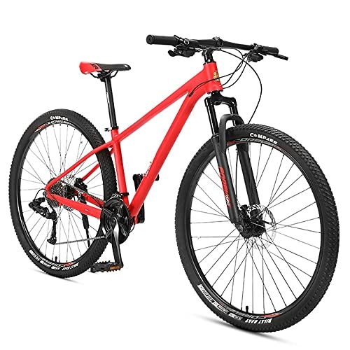 Mountain Bike : Bananaww 29-inch Mountain Bike, 27 / 30 Speed Mountain Bicycle With Aluminum Frame and Double Disc Brake, Front Suspension Anti-Slip Shock-Absorbing Men and Women's Outdoor Cycling Road Bike